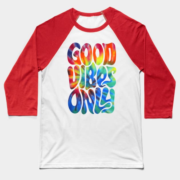 Good Vibes Only | Rainbow Baseball T-Shirt by visionarysea